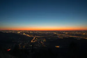 aerial view of city during night time jigsaw puzzle
