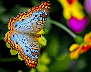 orange and black butterfly perched on yellow flower jigsaw puzzle