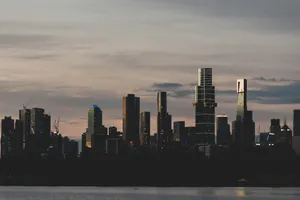 a view of a city skyline from across the water jigsaw puzzle