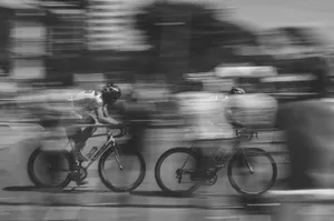 two persons riding on bicycles jigsaw puzzle