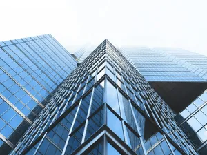 low angle photography curtain wall buildings jigsaw puzzle