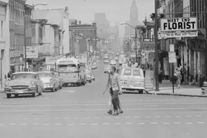 African American man crossing the street, Baltimore, Maryland. jigsaw puzzle
