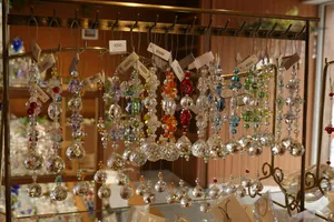 a display case filled with lots of different types of earrings jigsaw puzzle