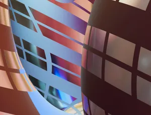 Vibrant abstract digital art with flowing lines and geometric patterns. jigsaw puzzle