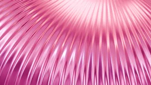 Vibrant pink metallic abstract design with fluid lines and geometric patterns. jigsaw puzzle