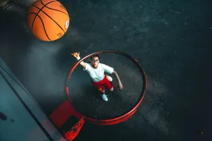 a man playing basketball jigsaw puzzle