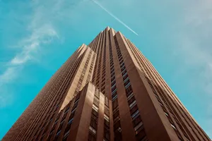 worm's eye view of brown building jigsaw puzzle