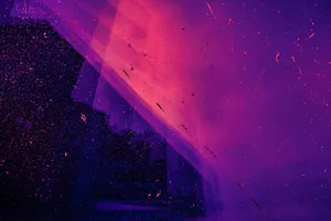 neon pink and purple light particles jigsaw puzzle
