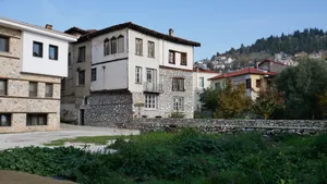 Picturesque view of traditional stone houses in a Turkish rural town. jigsaw puzzle