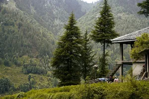 a house in the middle of a lush green valley jigsaw puzzle