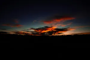 silhouette of mountains and clouds during sunset jigsaw puzzle