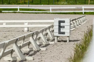 a wooden sign sitting on top of a dirt field jigsaw puzzle