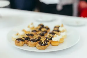 pastries on white ceramic plate jigsaw puzzle
