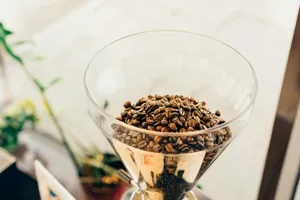 brown coffee beans on clear glass cup jigsaw puzzle