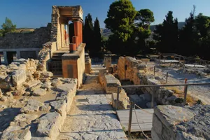 Explore the ancient ruins of Knossos Palace, a significant archaeological site in Greece. jigsaw puzzle