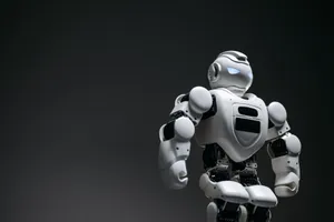 A futuristic robot, captured in a close-up studio shoot, showcasing innovation and design. jigsaw puzzle