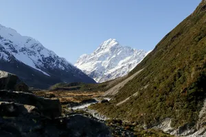 a mountain range with a stream running through it jigsaw puzzle