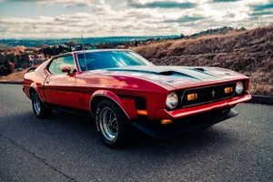 red 1972 ford mustang mach 1 jigsaw puzzle