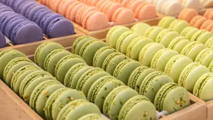 tray of French macarons jigsaw puzzle