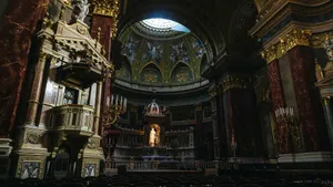 the interior of a church with a high vaulted ceiling jigsaw puzzle