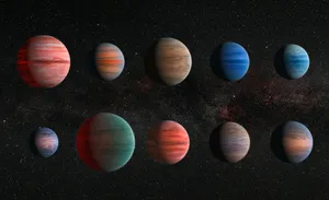 a group of nine planets in the sky jigsaw puzzle