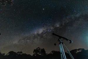 Capture of the starry sky and Milky Way with a telescope under a clear night. jigsaw puzzle
